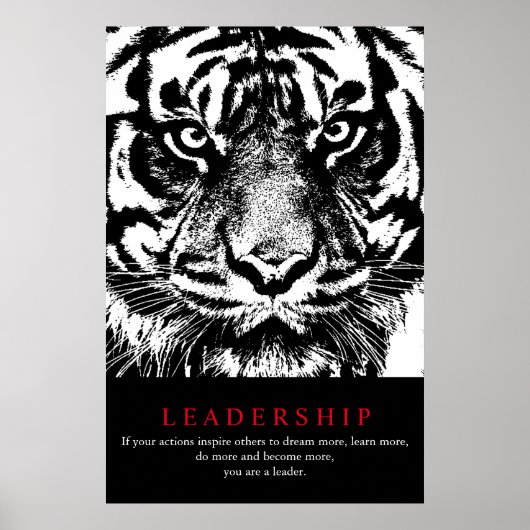 Poster Le leadership motivationnel du Tigre de Sumatra en (Devant)