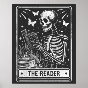 Poster Le lecteur Skeleton Lecture Bolover Halloween
