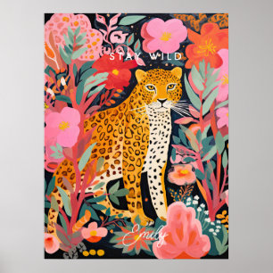 Poster le léopard cheetah reste l'affiche de la chambre d