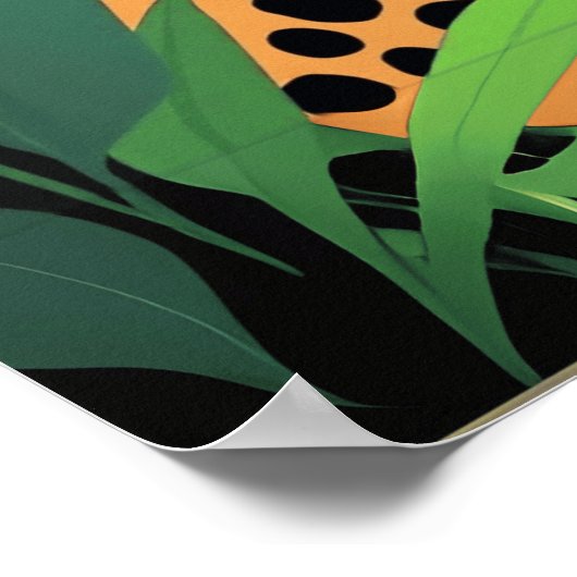 Poster Le léopard dans la jungle (Coin)