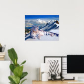 Poster Le léopard des neiges sur le toit de l'Archival Mo (Bureau à domicile)