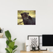 Poster Le léopard noir en pleine nature (Bureau à domicile)