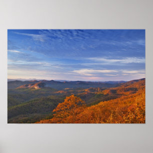 Poster Le lever du soleil sur le rocher du verre