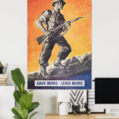 Poster Le Libérateur. Réimpression de l'affiche britanniq (Bureau à domicile)