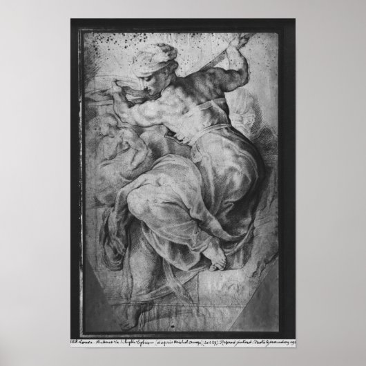 Poster Le Libyen Sibyl, après Michangelo Buonarroti (Devant)