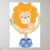 Poster Le Lion De Cirque Qui Saute À Travers Un Cerceau (Devant)