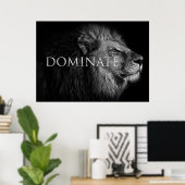 Poster Le Lion Domine Comme Un Lion (Bureau à domicile)