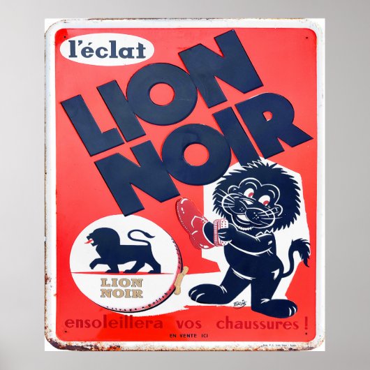 Poster Le lion noir. (Devant)
