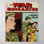 Poster Le livre comique War Romantics<br><div class="desc">Vintage Romance Book poster is a perfect design for home decor and valentine day.</div>