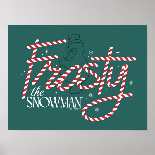 Poster Le logo du Sucre de canne Snowman Frosty (Devant)