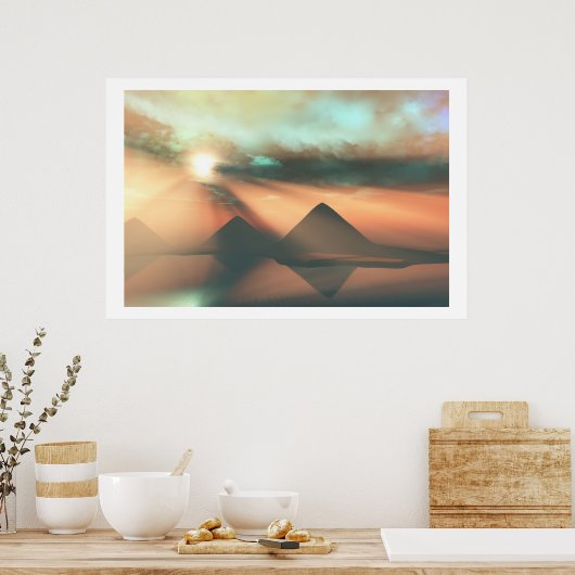 POSTER LE LONG DE L'IMPRESSION DE NILE (Cuisine)