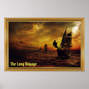 Poster Le Long Voyage - Galions à voile