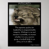 Poster Le loup INTEGRITY avec ses dents (Devant)
