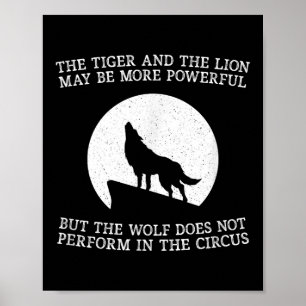 Poster Le loup ne se produit pas dans le cirque Cool Wolf