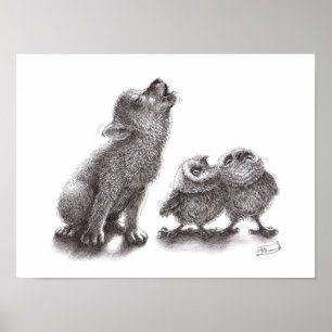 Poster Le loup rencontre le hibou