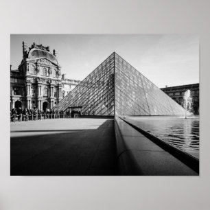 Poster Le Louvre en NB