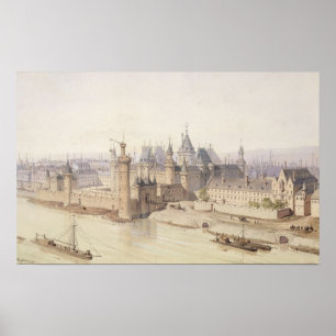 Poster Le Louvre sous le règne de Charles V