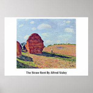 Poster Le loyer de paille par Alfred Sisley