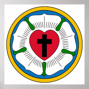 Poster Le lutheranisme Rose Luther Martin Luther