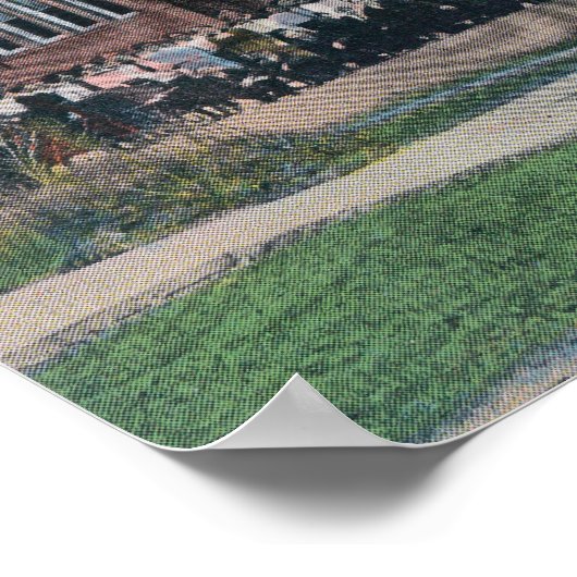 Poster Le lycée avec Faculté et Étudiants (Coin)