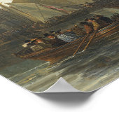 Poster Le Maas à Dordrecht par Aelbert Cuyp (Coin)