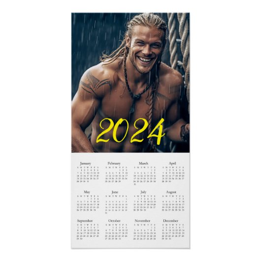 Poster Le Macho Le Plus Brutal 2024. Calendrier