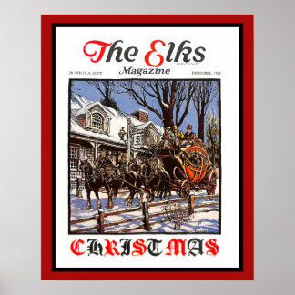 Poster Le magazine Elks 1930 Noël