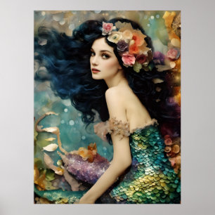 Poster Le magnifique collage de sirènes