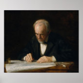 Poster Le Maître d'écriture par Thomas Eakins (Devant)