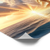 Poster Le majestueux bateau romain au lever du soleil (Coin)