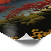 Poster Le majestueux mont Fuji Paysage Mur Art (Coin)