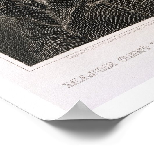 Poster Le major général William Henry Harrison, gravé par (Coin)