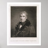 Poster Le major général William Henry Harrison, gravé par (Devant)