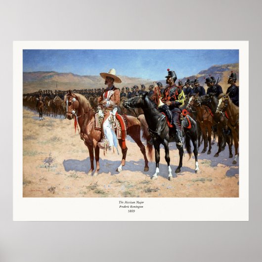 Poster Le major mexicain de Frederic Remington (1889) (Devant)