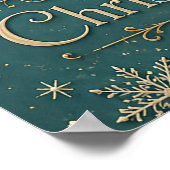 Poster Le Mandala de Givre Doré (Coin)