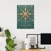 Poster Le Mandala de Givre Doré (Bureau à domicile)