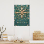 Poster Le Mandala de Givre Doré (Cuisine)