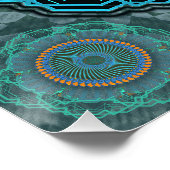 Poster Le mandala des yeux psychédéliques gynécologiques (Coin)