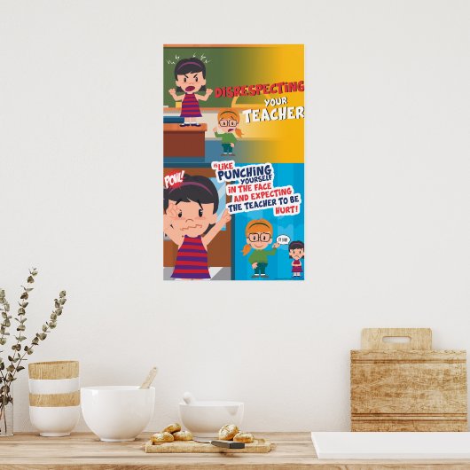 Poster Le manque de respect n'est jamais Cool (Matte) (Cuisine)