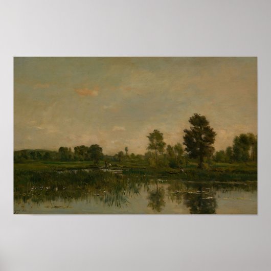 Poster Le marais (1871) Charles François Daubigny (Devant)