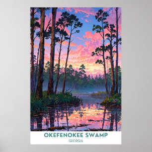 Poster Le marais d'Okefenokee, Géorgie