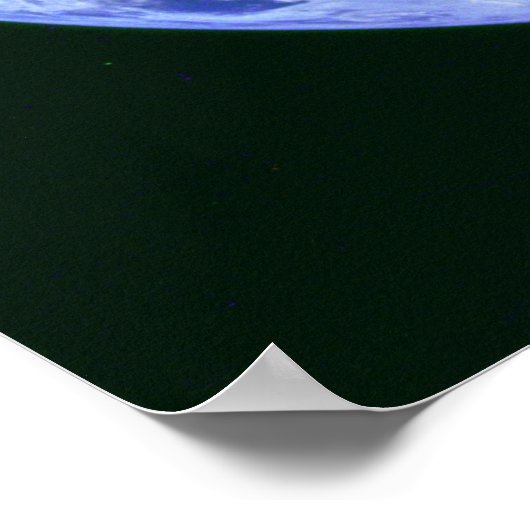 Poster Le Marbre Bleu - Terre Vue De L'Affiche Spatiale (Coin)