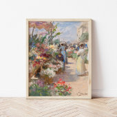 Poster Le marché aux fleurs | Victor Gabriel Gilbert