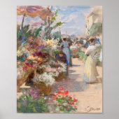 Poster Le marché aux fleurs | Victor Gabriel Gilbert (Devant)