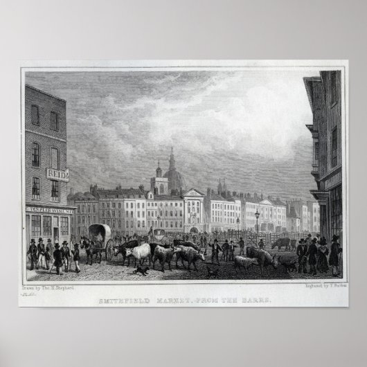 Poster Le marché de Smithfield de la Barre (Devant)