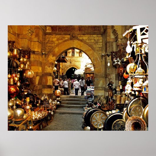 Poster Le marché Khan al-khalili (Devant)