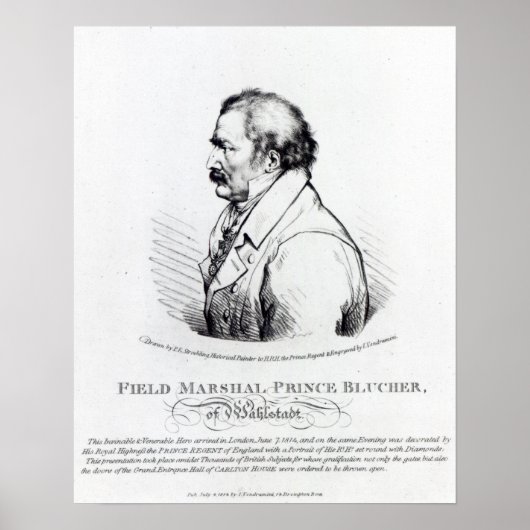 Poster Le maréchal Prince Blucher de Wahlstadt (Devant)