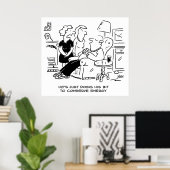 Poster Le mari dort pour économiser l'énergie (Bureau à domicile)