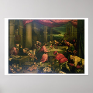 Poster Le mariage chez Cana (huile sur la toile)