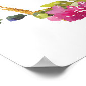 Poster Le Mariage floral géométrique de la mariée et de l (Coin)